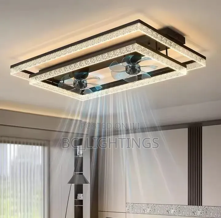 Modern Ceiling Fan With Led Light for Living Room Bedroom