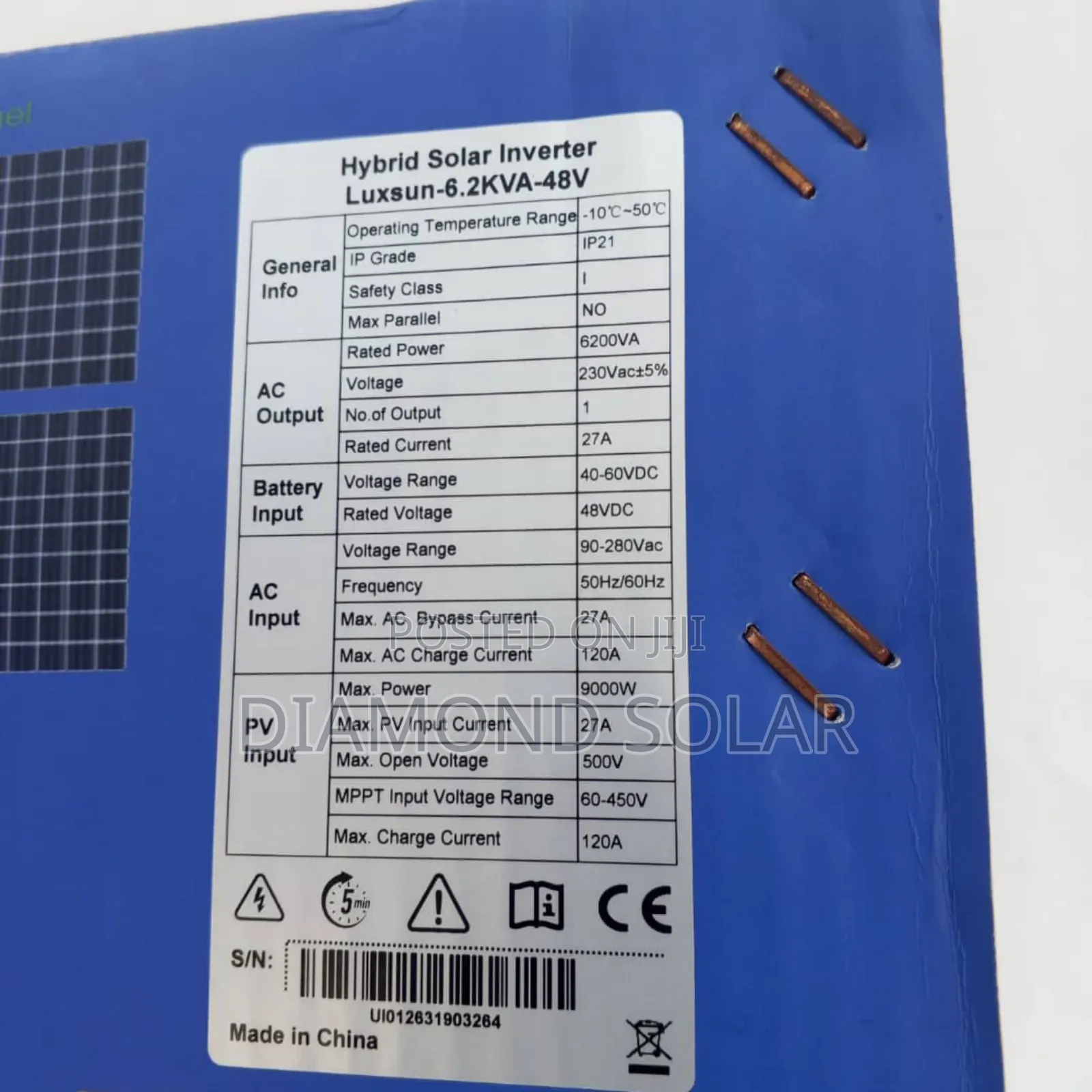 Luxsun Solar Inverter 6.2Kva.