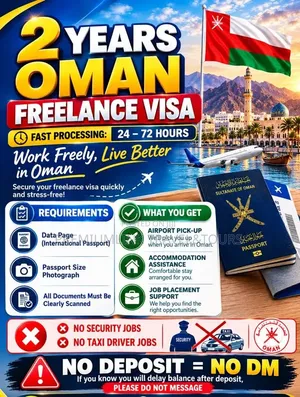 2 Years Work Permit for Oman Now Available!!