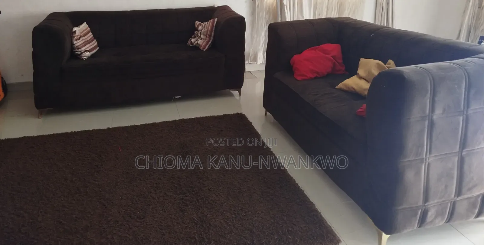 5 Seater Brown Sofa