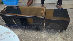 TV Console Black/Tampered Glass