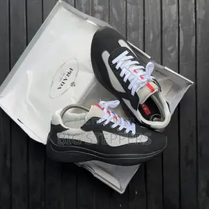 Prada Cup American Sneakers Leather Black