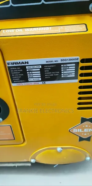 Original Firman SDG12000SE Diesel Generator 100% Copper Coil