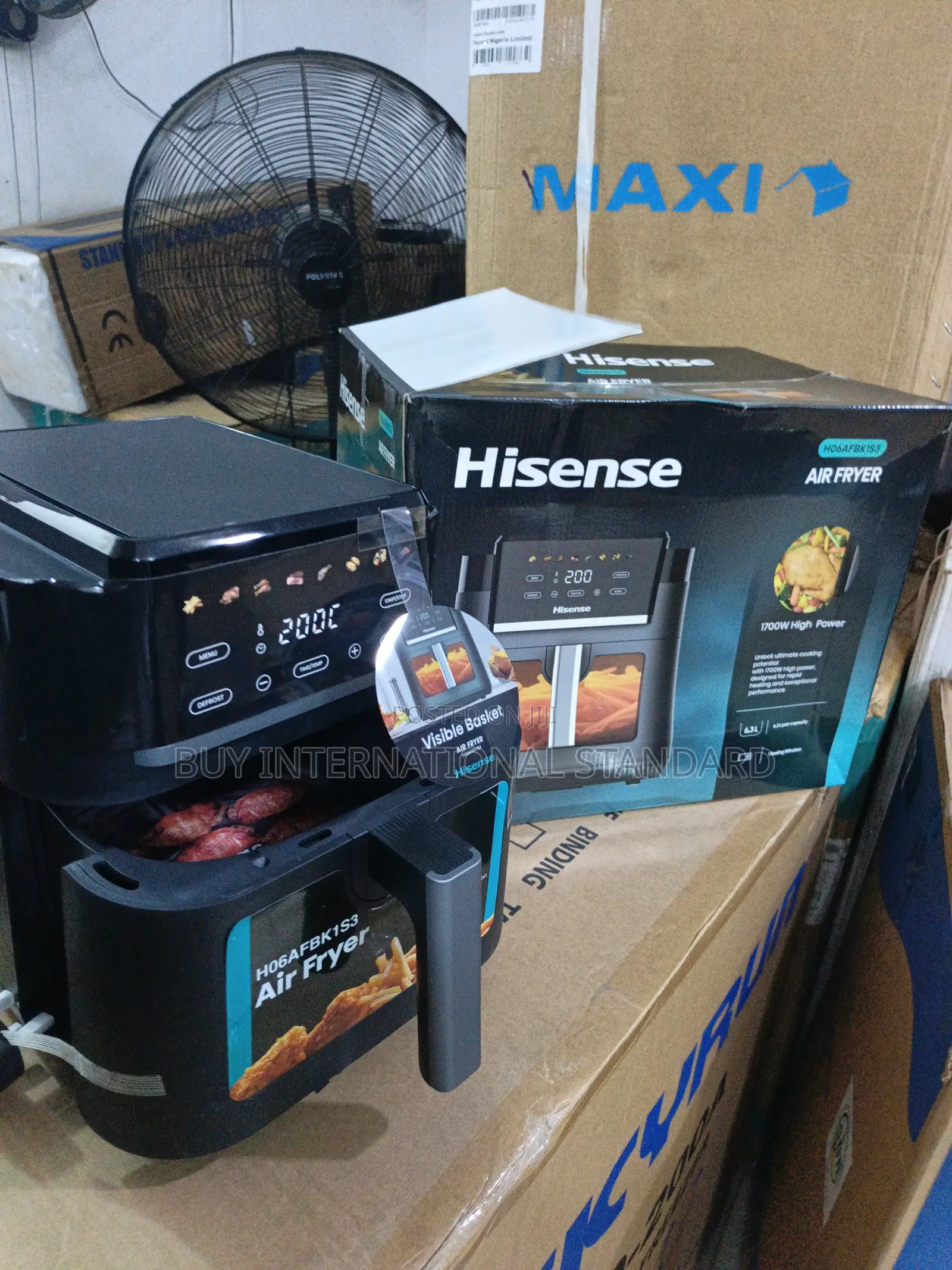 Hisense 6.3L Air Fryer H06AFBKLS3 Compact Home Kitchen