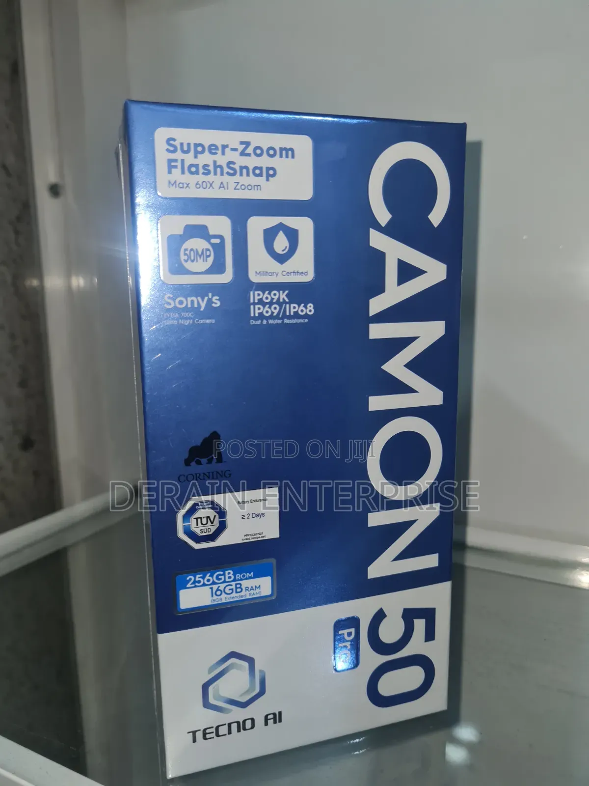 New Tecno Camon 50 256 GB Black