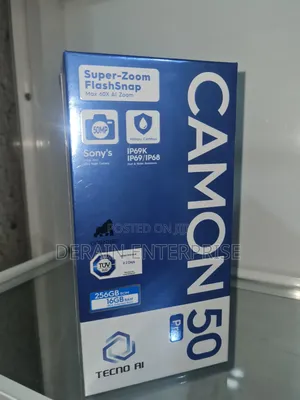 New Tecno Camon 50 256 GB Black