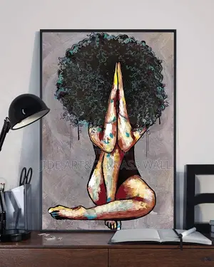 A Modern Acrylic Wall Art Lady Frame