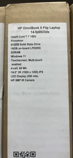 New Laptop HP OmniBook 5 Flip 14-fp0023dx 16GB Intel Core 7 SSD 512GB