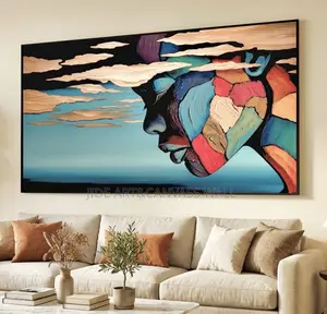 An Abstract Africa Inspired Woman Art Wall Frame