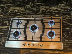 PASECO 5-Burner Stainless Gas Hob – Auto Ignition – Heavy Duty