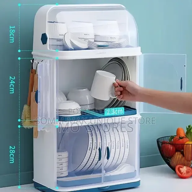 Big 3 Layer Plate Rack With Cover