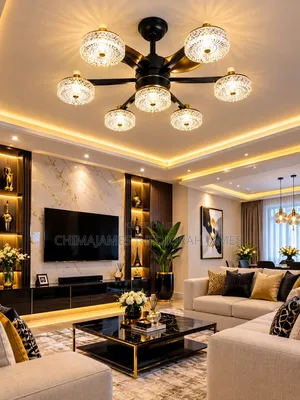 Simple and Modern Led Ceiling Light Luxury High-End Crystal Living Roo