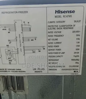 Barely Used Hisense Fridge and Freezer