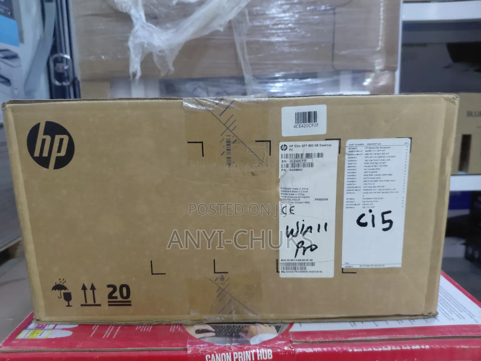New HP EliteDesk 800 G6 SFF 8GB Intel Core i5 SSD 512GB