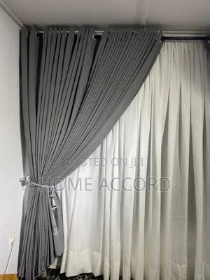 Gray Eyelet/ Rings Turkish Curtains