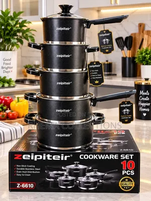 Z6610 10pc Zeipltier Stainless Steel Cookware Pot Set Size