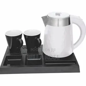 Hotel Guest Room 2L Kettle Tray and Cups