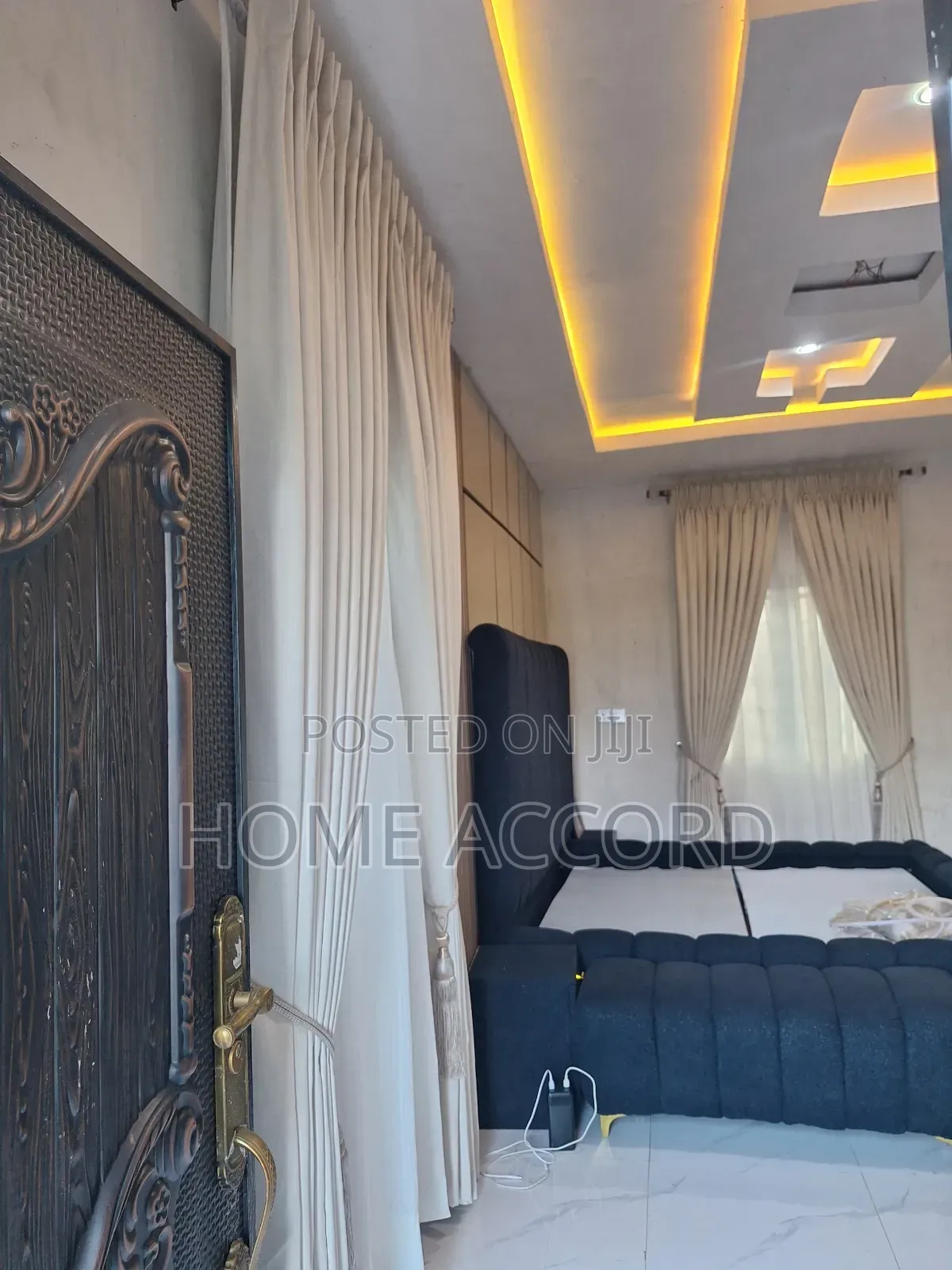 Two Pleats Turkish Beige Curtains