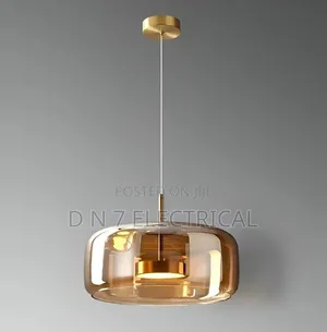 Modern Gold Glass Pendant Light