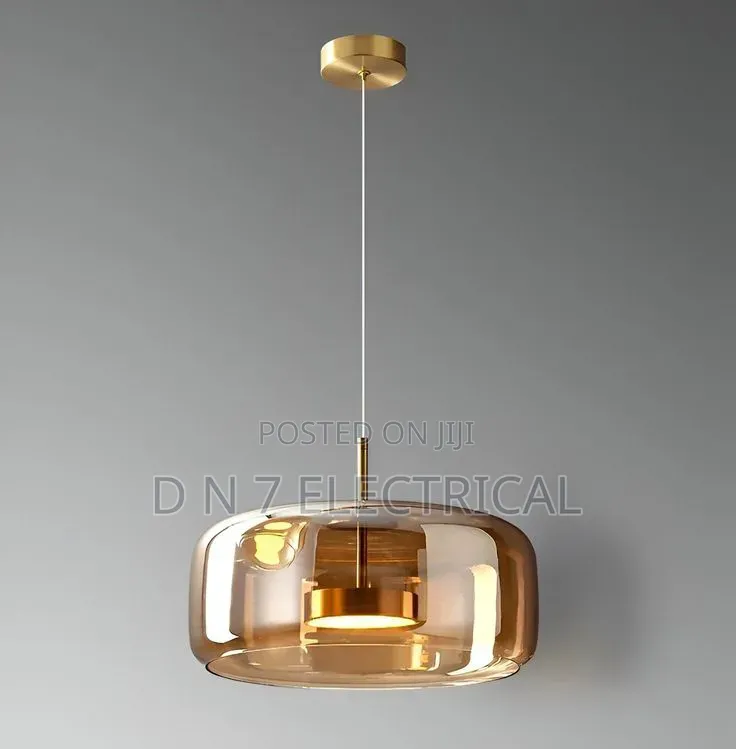 Modern Gold Glass Pendant Light