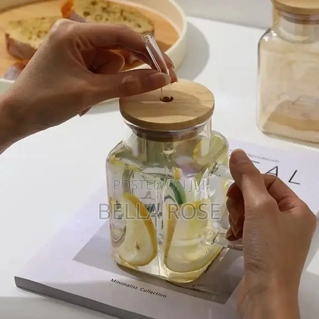 Glass Cup Bamboo Lid