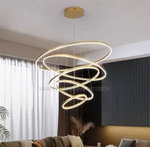 Vortex Spiral 5-Ring Chandelier(For Duplex & Staircase)