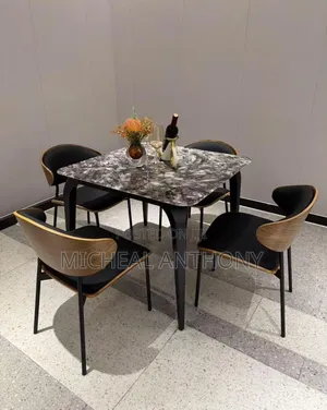 New Design Dining Table Four Seaters With Marble Top