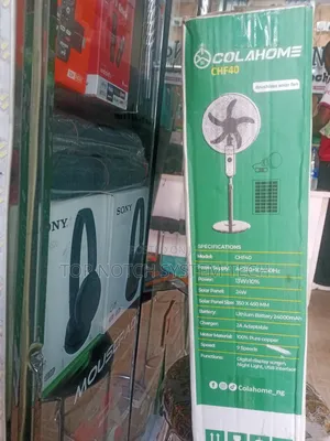 COLAHO CHF40 10W Rechargeable Solar Fan With Music Player