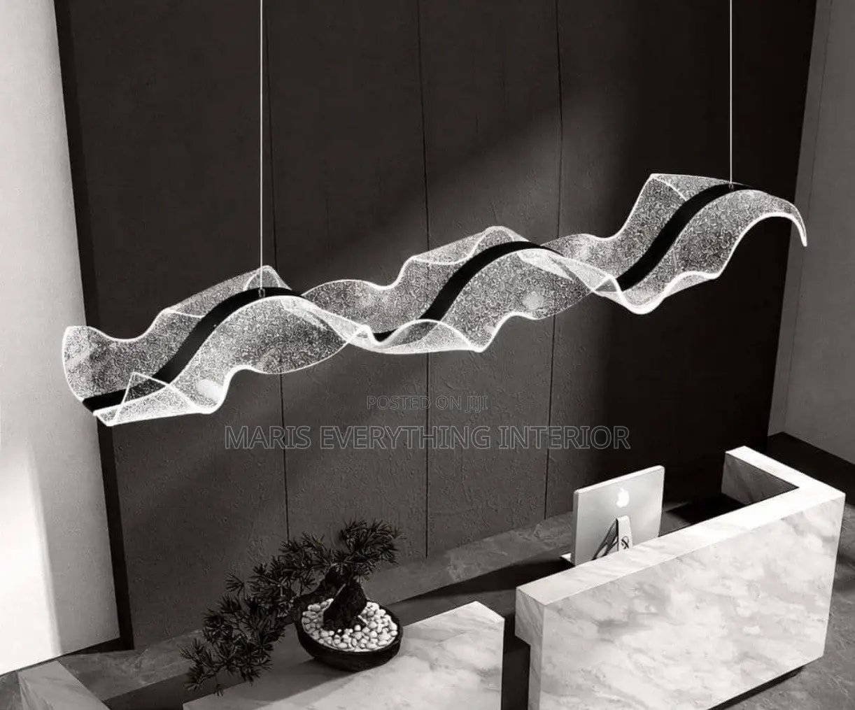 Glacier Wave Linear Pendant ( Offices, Hotels, & Luxury Dining)