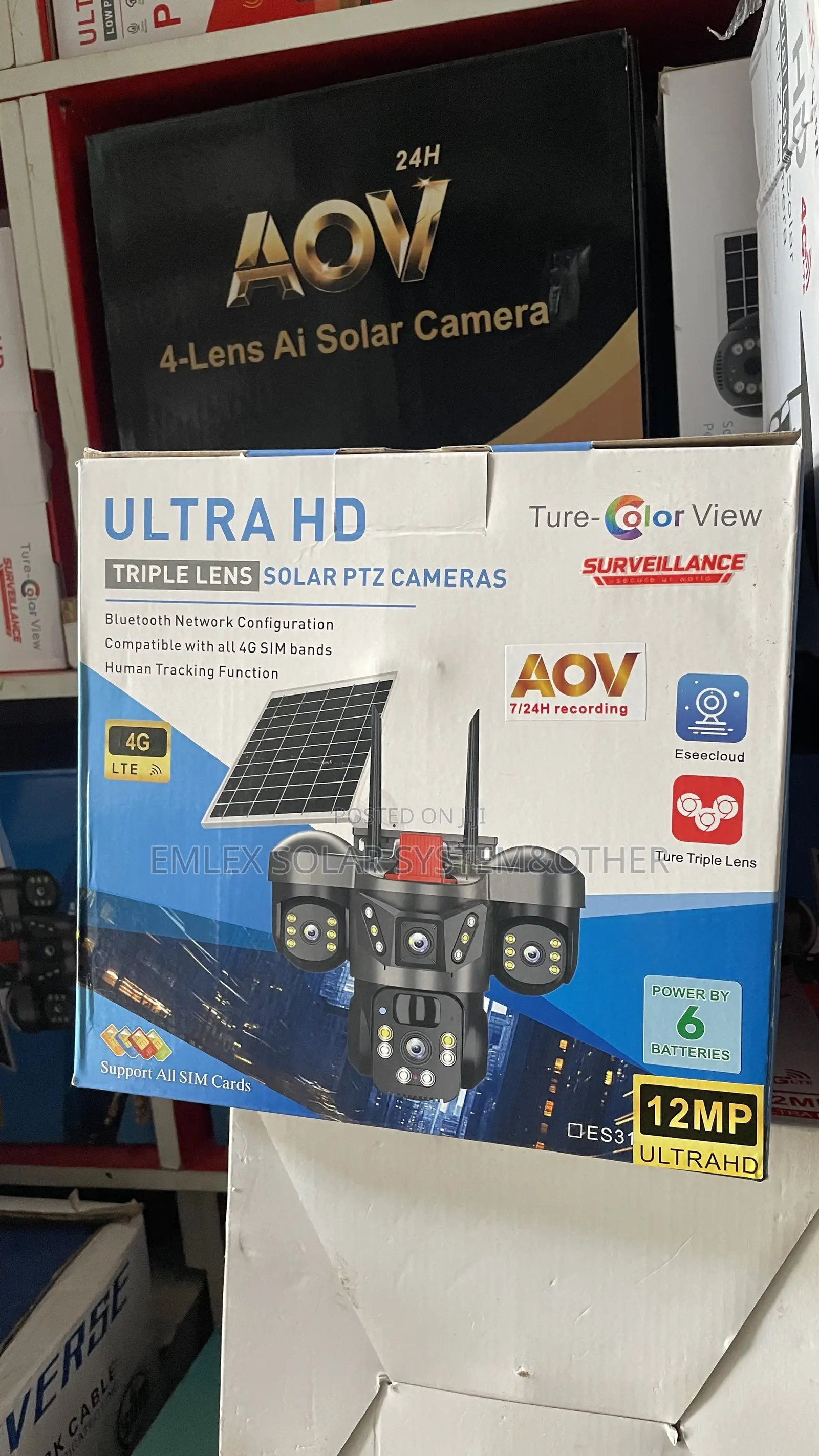 3 Lens Wireless Solar CCTV Camera