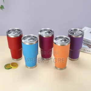 900ml Double Wall Stainless Steel Tumbler Cup With Straw