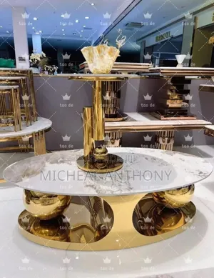New Design Centre Table Two Ball Gold Design