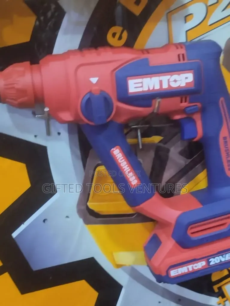 Emtop 20V Cordless Brushless Rotary Hammer Drill