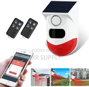 Security Alarm Solar Powered Wireless Motion Sensor Light With Remote