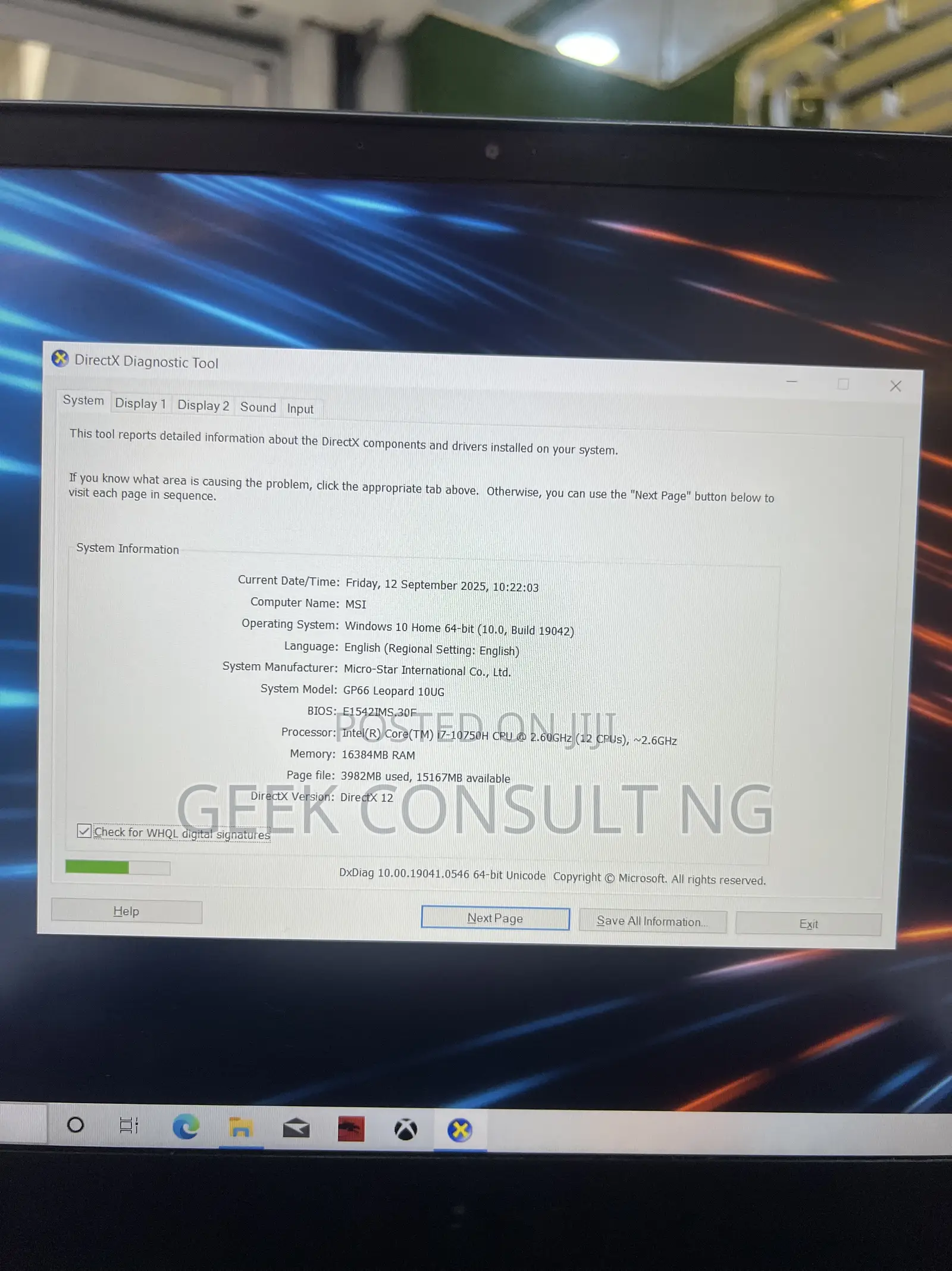 Laptop MSI GP66 LEOPARD 10UG 16GB Intel Core i7 SSD 1T