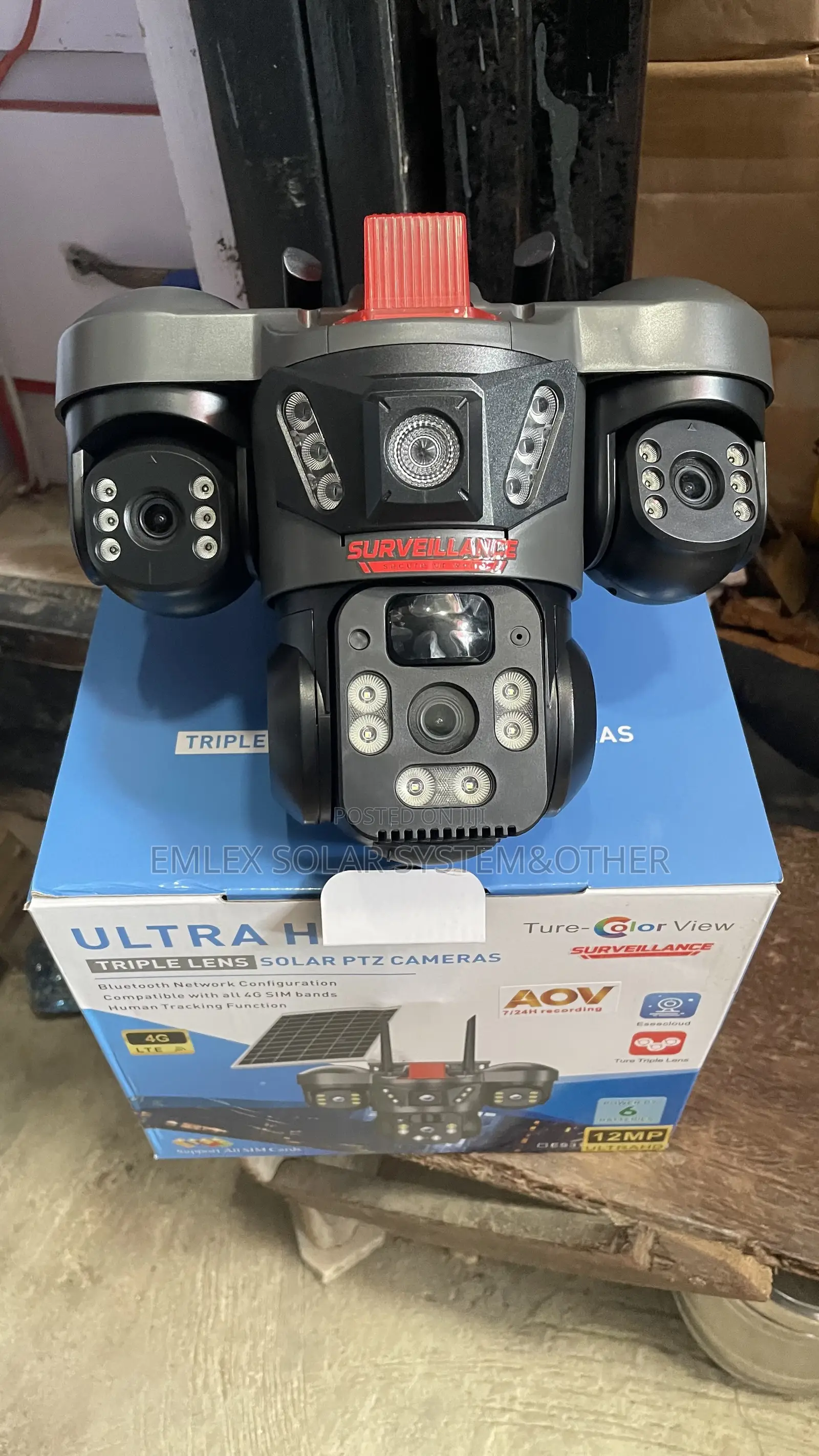 3 Lens Wireless Solar CCTV Camera