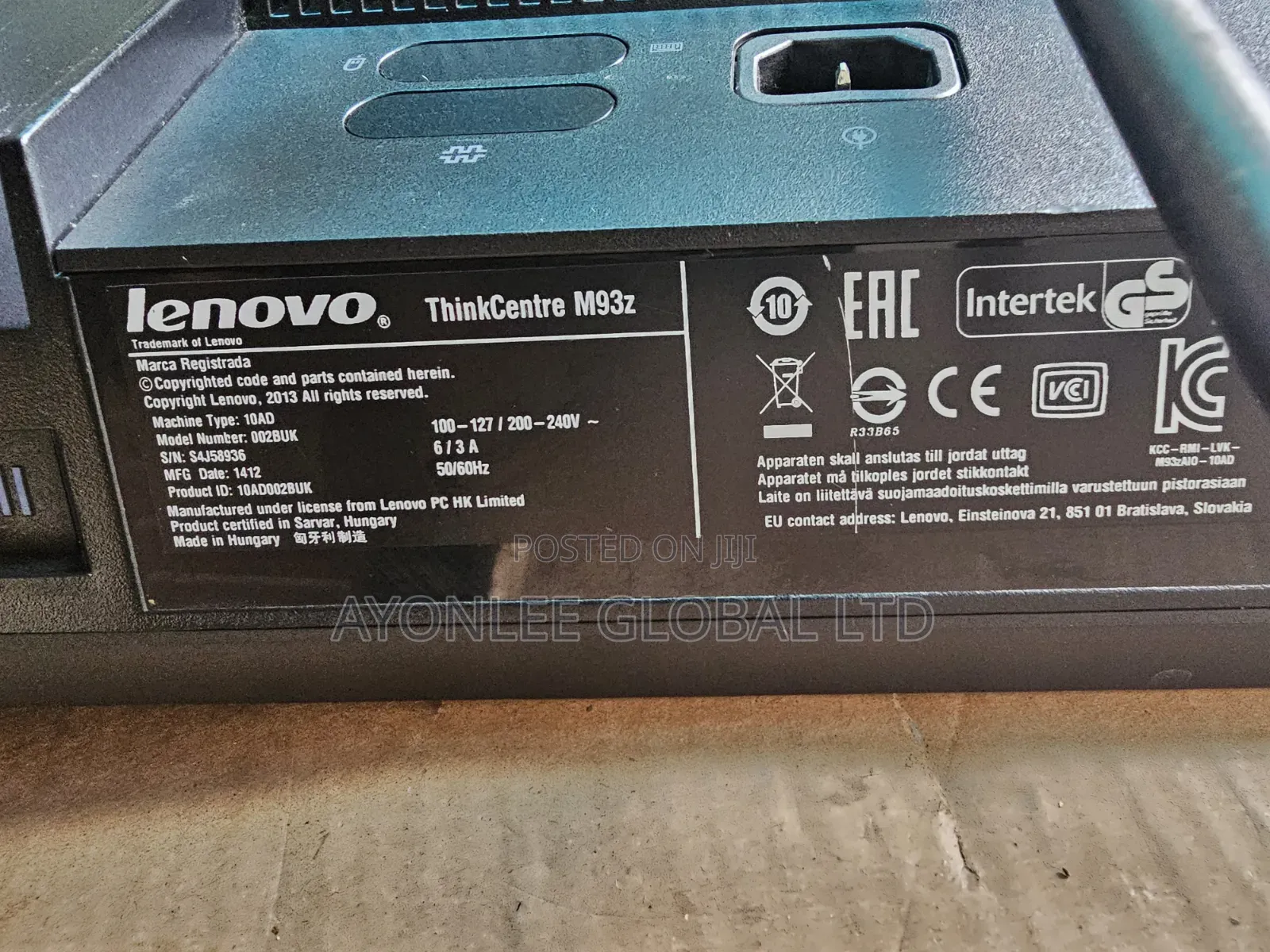 Desktop Computer Lenovo ThinkCentre M93 8GB Intel Core i5 HDD 500GB