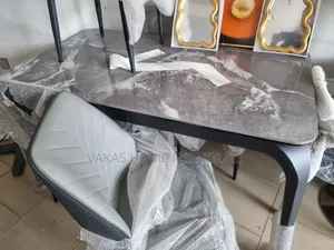 Grey Color 6 Seater Marble Dining Table