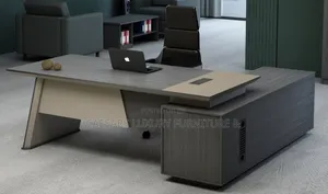 2 Meters Executive Office Table With Extension &Bookcase