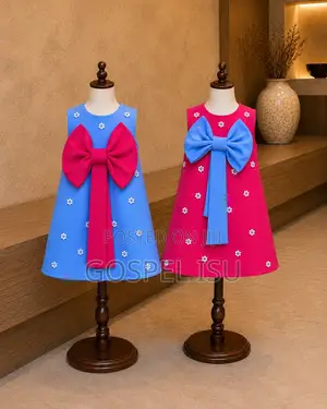 Scuba Bow Beaded Girls Gown