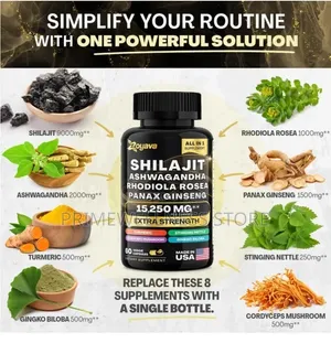 8-in-1 Herbal Supplement, Shilajit, Ashwagandha Etc
