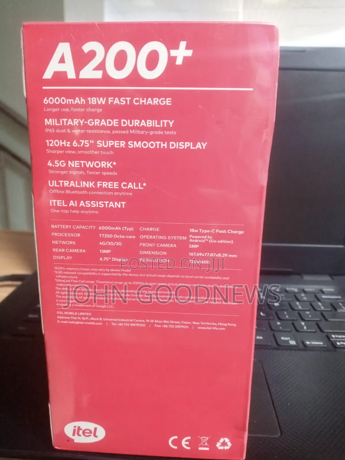 New Itel A200+ 128 GB White