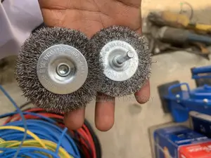 Wire Wheel Brush With Shaft / Shank - Crimped Wire - For Drill Machine