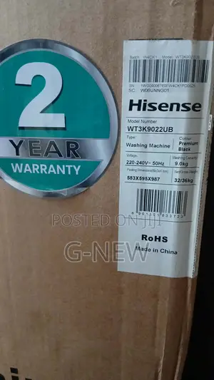 Brand New Hisense 9.0KG Top Load Washing Machine (WT3K9022UB) – Sleek