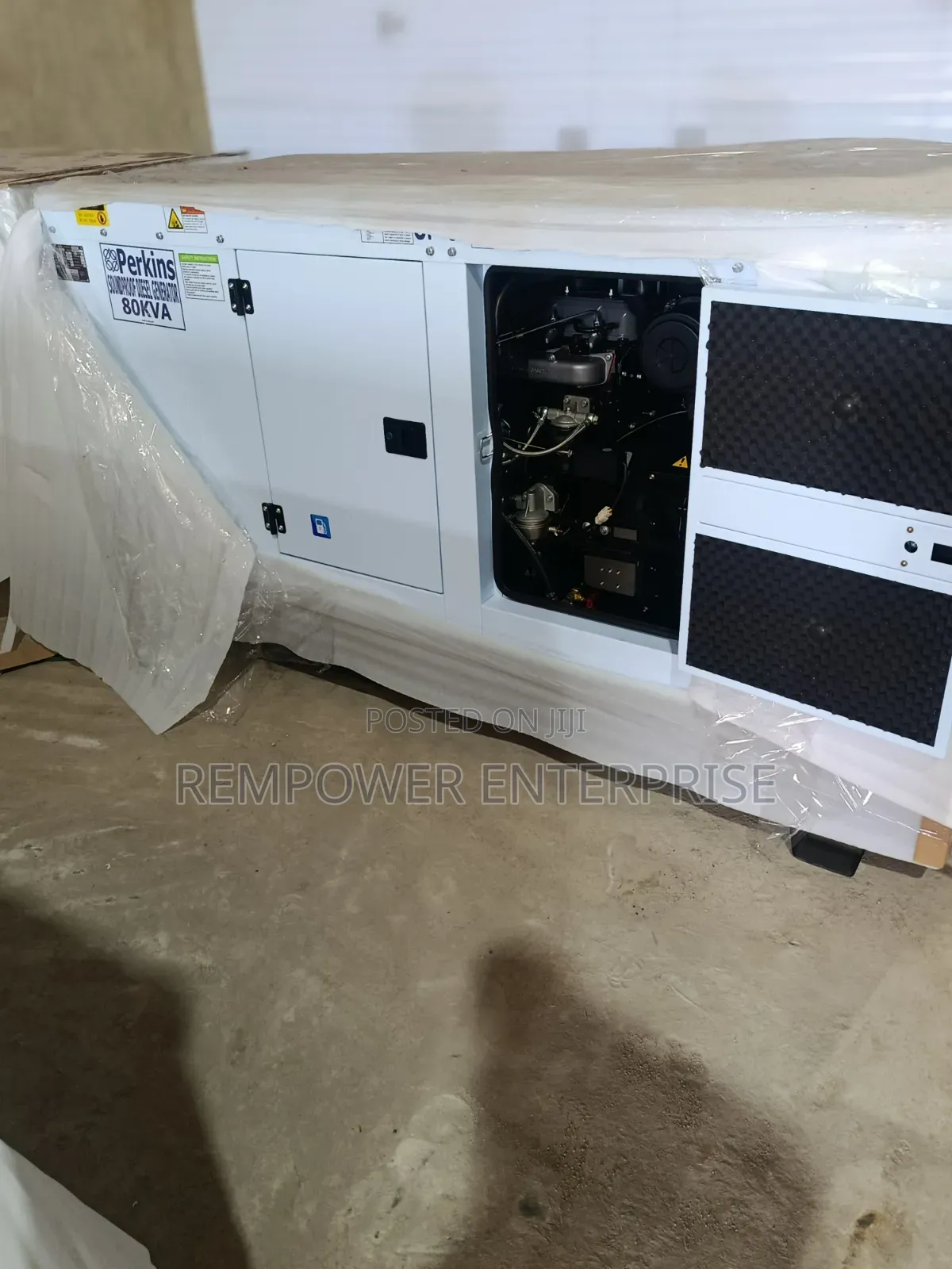 ^^ Perkins 80kva Soundproof Generator