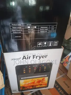 15l Jonno Air Fryer Digital With Transparent Lid and Double Tray 1350w