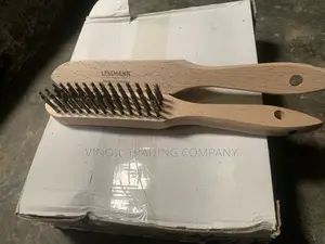 LESSMANN Hand Wire Brush - Wooden Handle - Steel Wire