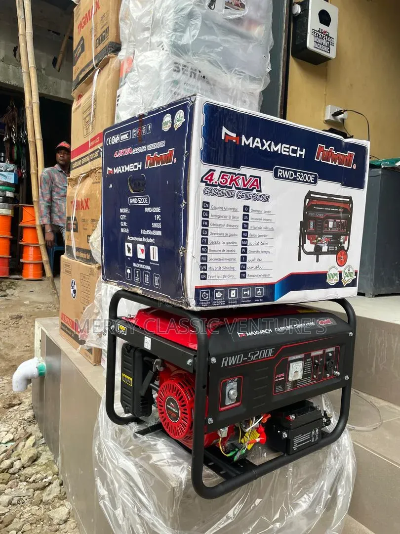 Maxmech RDW 5200e 4.5kva Generator – Powerful & Reliable