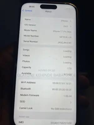 Apple iPhone 17 Pro Max 1 TB Orange