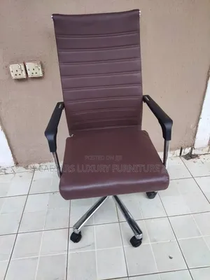 High-Back Leather Executive Office Swivel Chair